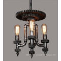 Luxury metal Antique Brass Energy Saving Crystal Clear European Vintage pendant lamp for dinning room